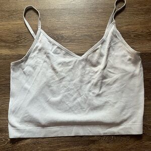 Light Blue Ribbed Tank Top